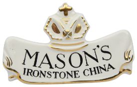 A 'Mason's Ironstone China' advertising plaque