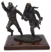 A Franklin Mint bronze figure group 