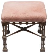 A George III style Chippendale design stool
