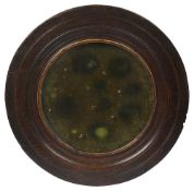 A 19th century irish oak wall mounted display frame for portrait miniatures