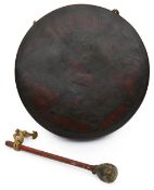 A Japanese bronzed gong, Meiji period (1868-1912)
