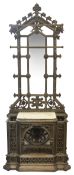 A Victorian cast iron hall stand attributed to Coalbrookdale