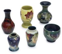 Walter Moorcroft (1917-2002): A footed vase decorated in Freesia pattern