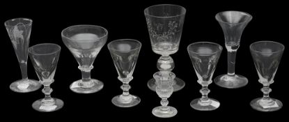 A collection of late 18th / 19th century drinking glasses