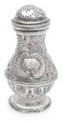 A George II. silver bun pepper