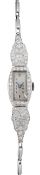 A diamond, platinum cocktail watch c1920