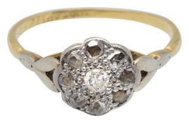 A diamond cluster ring