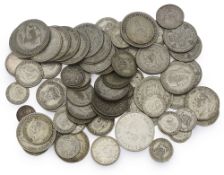A collection of post 1920 and pre 1947 silver coins