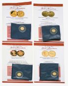 Four gold miniature proof coins