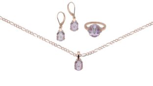 A 9ct rose gold Glenn Lehrer jewellery set