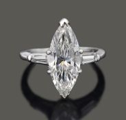 A diamond single stone ring