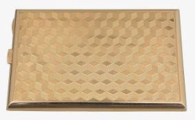 A Continental 18ct gold cigarette/card case
