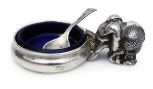 Patrick Mavros. A modern Zimbabwean silver elephant mustard pot