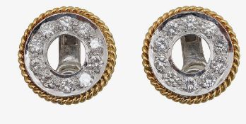 A Pair of diamond circle earrings
