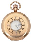 A 9ct half hunter pocket watch