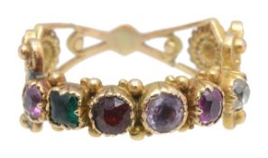 A Georgian gem set Acrostic ring