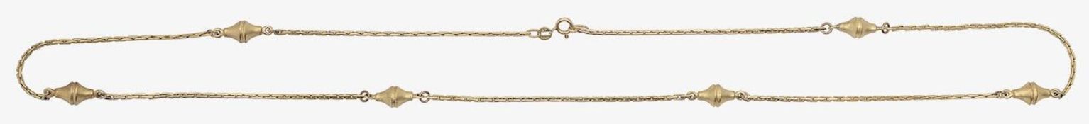 A 9ct yellow gold Etruscan style necklace