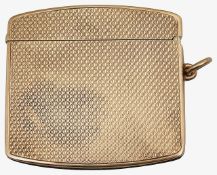 A 9ct engine turned vesta