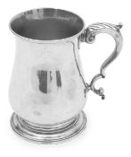 An early George III silver pint mug