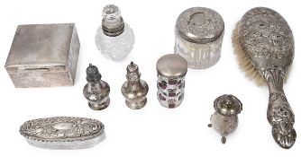 A collection of Edwardian and later silver