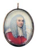 Early 19th century British School. Portrait miniature of a judge