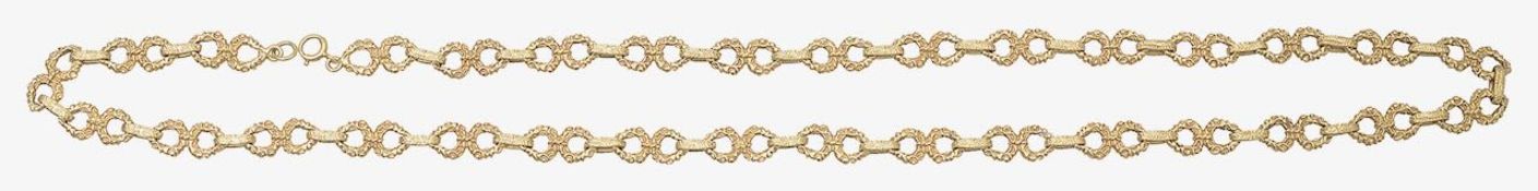 An 18ct yellow gold fancy link chain 1974