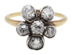 An early Victorian diamond pansy ring
