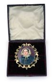 Mid 19th century British School. Portrait miniature of lady c.1840