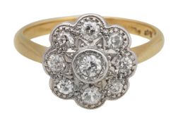 A diamond 'daisy' cluster ring