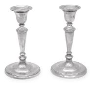 A pair of Elizabeth II silver candlesticks