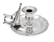 An early Victorian silver chamberstick