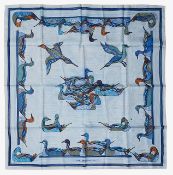 An Hermès 'La Mare Aux Canards' silk scarf