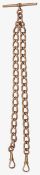 A 9ct Albert double chain