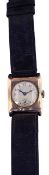 A 1920s' gentleman's 9ct gold manual wristwatch