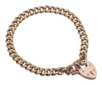 A 9ct gold curb link bracelet