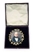 Mid 19th century British School. Portrait miniature of gentleman c.1840