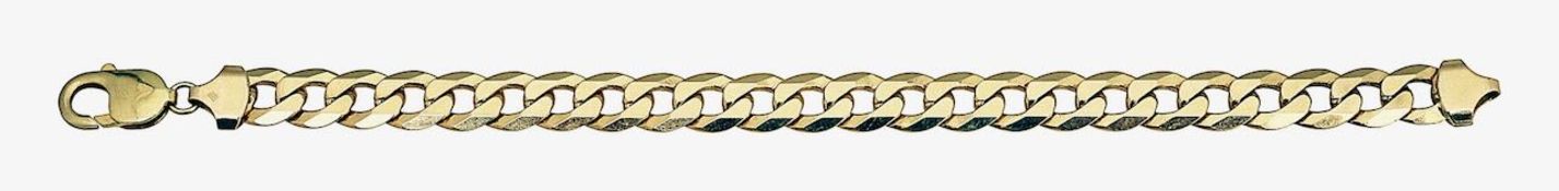 A heavy flat curb link bracelet