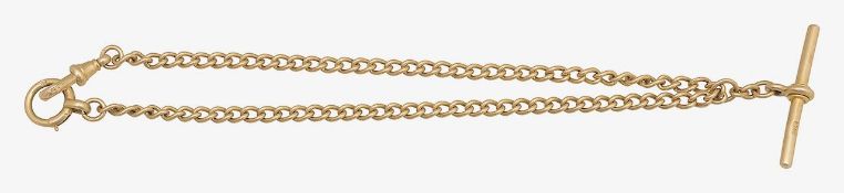 An 18ct gold Albert chain