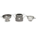 An Indian silver twin-handled sucrier