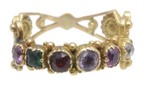 A Georgian gem set Acrostic ring