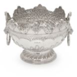A Victorian silver rose bowl