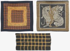 A trio of YSL scarves