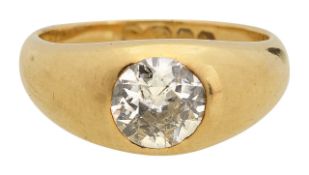 An 18ct gold diamond 1ct single stone ring 1897