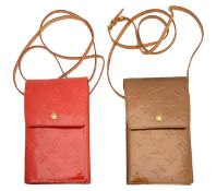 Two Louis Vuitton patent wallets