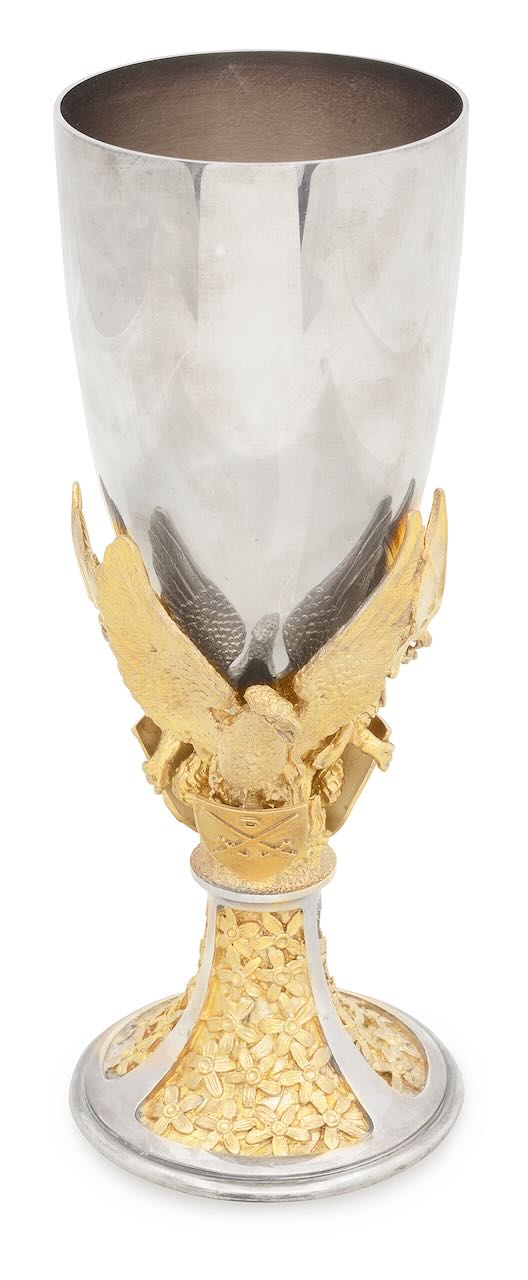 An Elizabeth II silver and silver-gilt goblet