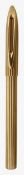 A 9ct gold fluted ball point pen by Cartier