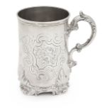 A Victorian silver Christening tankard