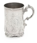 A Victorian silver Christening tankard