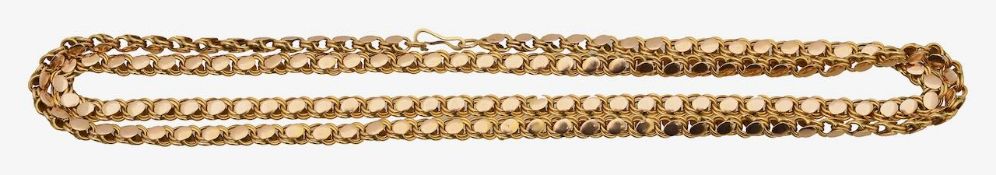 A 9ct fancy link gold chain