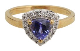 An 18ct tanzanite and diamond ring